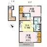岩の上スリーイヤーズ 2DKの間取り