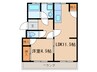 須田尾ハイツ 1LDKの間取り