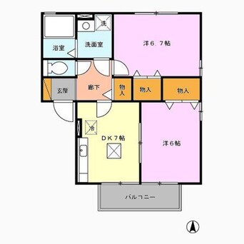 間取図 ハーベスト大和　Ａ棟
