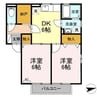 スカイアップ 2DKの間取り