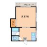 ピュアシティⅡ 1Kの間取り