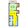 鴨川ハイツ 1DKの間取り