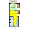 鴨川ハイツ 1DKの間取り
