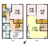 フローラ 3LDK+Sの間取り