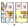 フローラ 3LDKの間取り