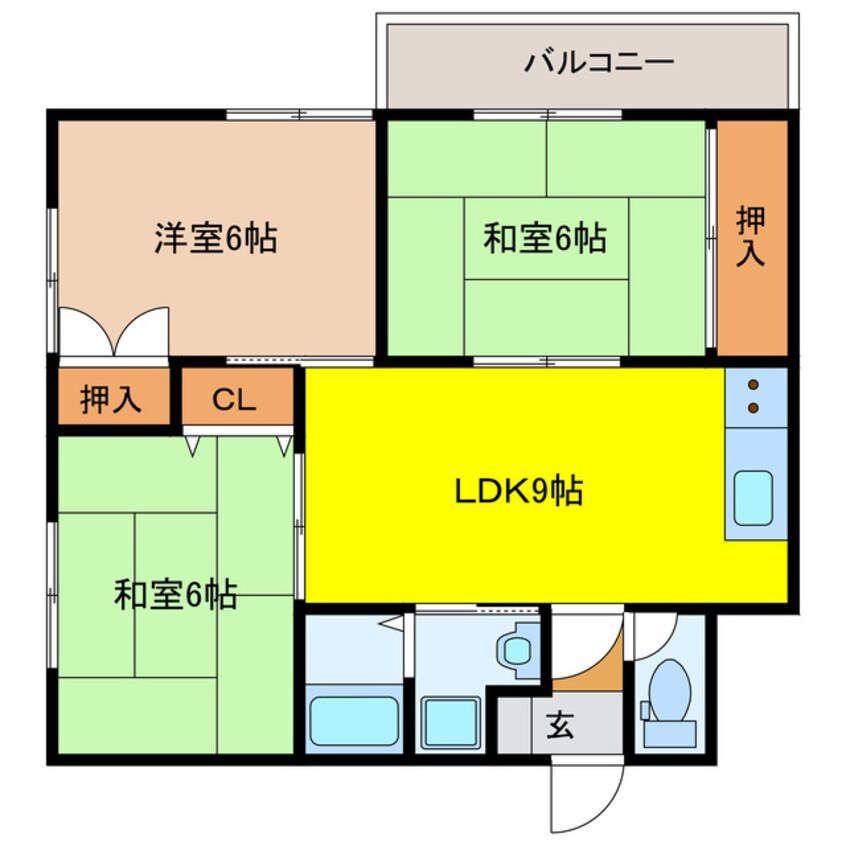 間取図 スティルライフ黒髪