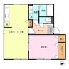 ロイヤルガーデン天神　D棟 1LDKの間取り