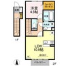 ベルヴィル 1LDKの間取り