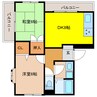 レジデンス東山手 2DKの間取り