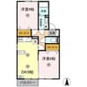 セジュール矢峰 2DKの間取り