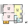 ファーストインキャニオンハウス Ⅱ 2DKの間取り