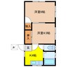 スカイハイツ 2Kの間取り