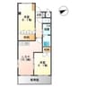クオーレ佐々 2LDKの間取り