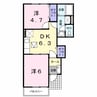 サニーPIAZZA 2DKの間取り