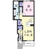 坂の上ガーデン 1LDKの間取り