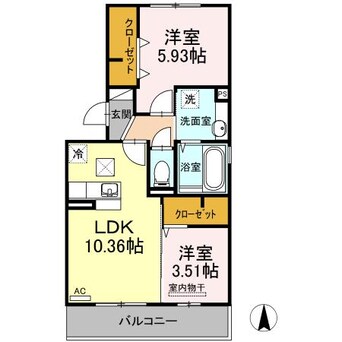 間取図 メルベーユⅡ