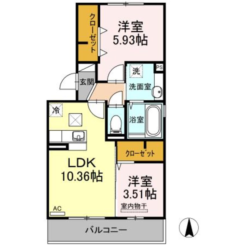 間取図 メルベーユⅡ