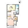 ハピネス２ 1LDKの間取り