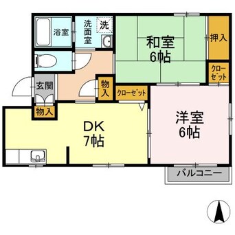 間取図 リバーサイド須佐Ⅱ