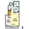 グランヴェールⅡ 1LDKの間取り