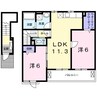 オーブブリーズ 2LDKの間取り