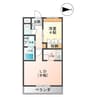 アーシュ・ゴールド 1LDKの間取り