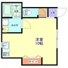 はさみの家 1Rの間取り