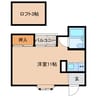 コーポつき 1Rの間取り