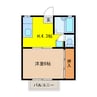 コーポ松風 1Kの間取り