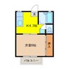 コーポ松風 1Kの間取り