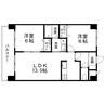 パークヒル保立 2LDKの間取り