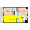 パークヒル保立 2LDKの間取り