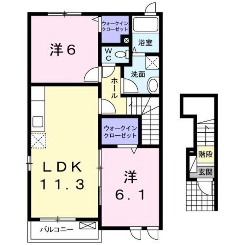 間取図 フィオーレ波佐見A