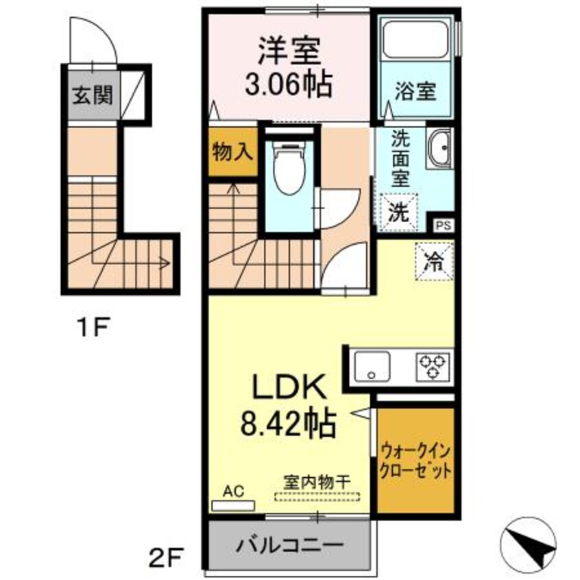 間取図 ボヌール黒髪