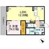 ハウス.Ｋ 1LDKの間取り