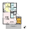 サンヒルズ天神 A棟 1Kの間取り