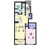 メルベーユハウスⅠ 1LDKの間取り