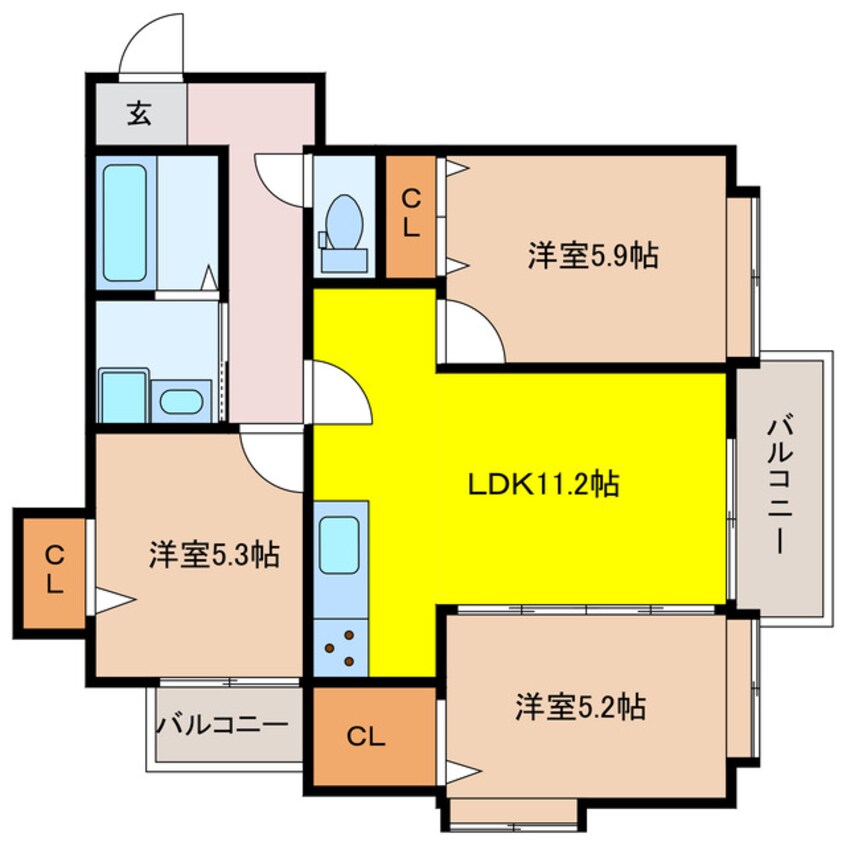 間取図 エルドキャッスルⅡ