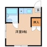 コーポ恋塚 1Rの間取り