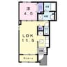 DK.トイロ 1LDKの間取り