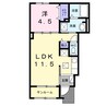 DK.トイロ 1LDKの間取り