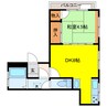 ルネッサンス福石 1DKの間取り