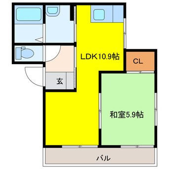 間取図 フレグランス大久保