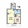 BEREO　さくら坂 1LDKの間取り