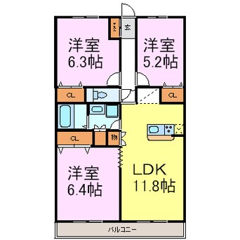 間取図 グラスィーユ