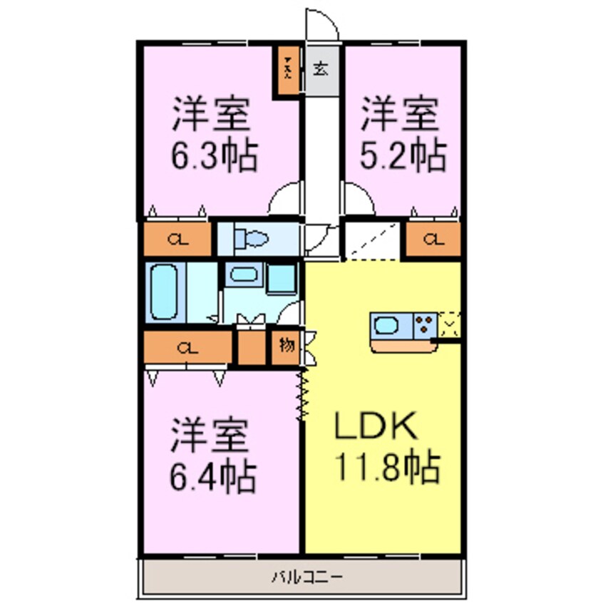 間取図 グラスィーユ