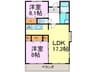 パルク山代 2LDKの間取り