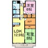 グランドパーク 2LDK+Sの間取り