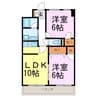 ピースフル久貴 2LDKの間取り