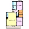 セジュール和幸 2LDKの間取り